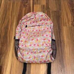 Floral Backpack with Black Straps